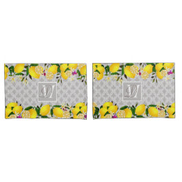 Funda De Cojín Lemon Days Motif Gray
