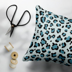 Funda De Cojín Leopard Print, Leopard Spots, Blue Leopard