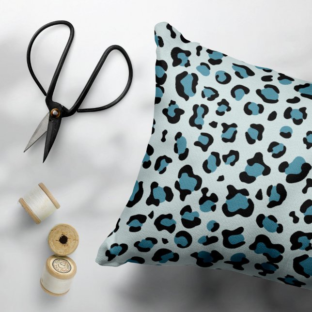 Funda De Cojín Leopard Print, Leopard Spots, Blue Leopard (Subido por el creador)