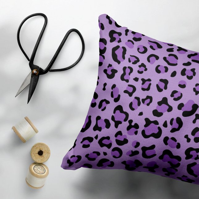 Funda De Cojín Leopard Print, Leopard Spots, Purple Leopard (Subido por el creador)