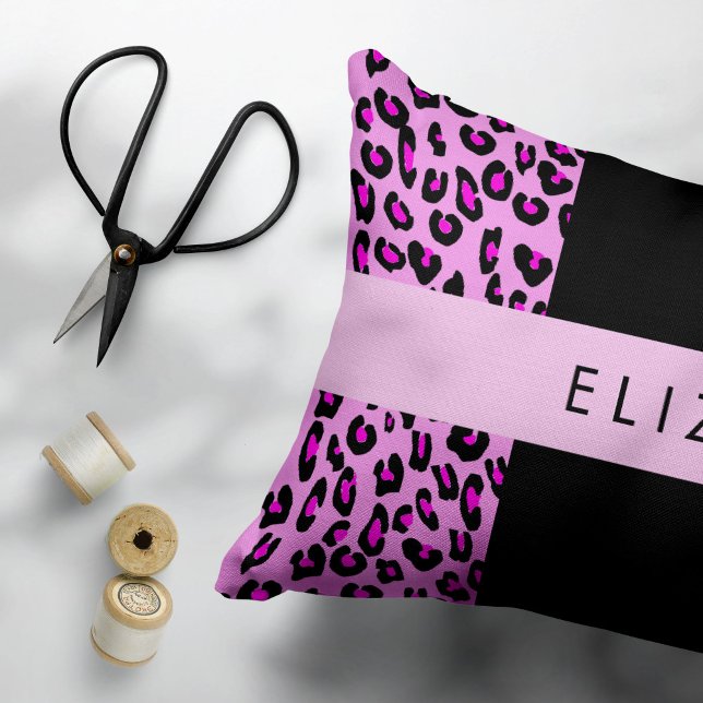 Funda De Cojín Leopardo Print, Zebra Print, Pink, Your Name (Subido por el creador)