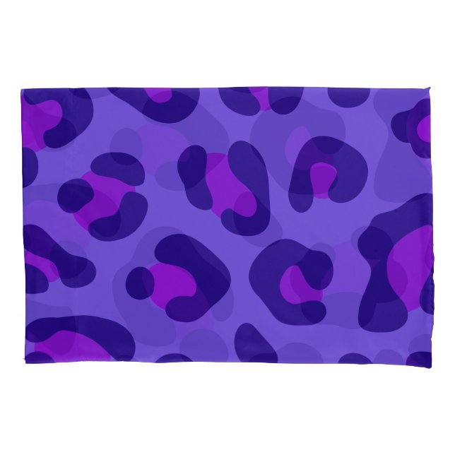 Funda De Cojín "Leopardo púrpura eléctrico" (Anverso-izquierdo)