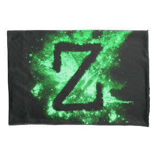 Funda De Cojín Letra Z mayúscula verde alfabeto