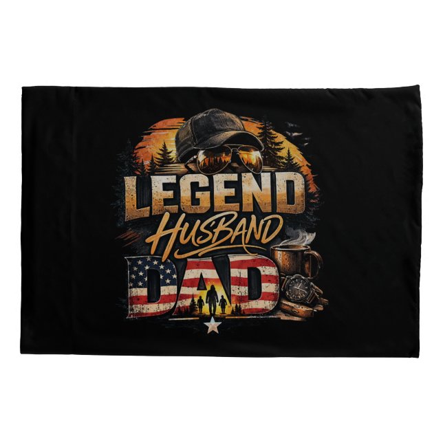 Funda De Cojín Leyenda Esposo Papá (Reverso)
