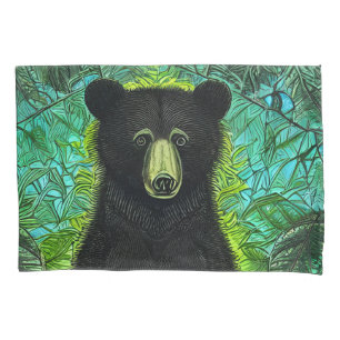 Funda De Cojín Libro de cuentos divertido pequeño oso negro