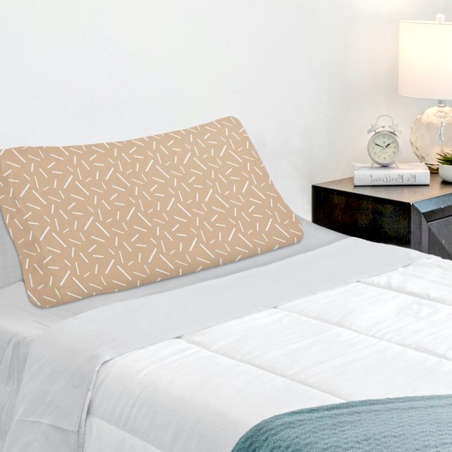 Funda De Cojín Light Brown Memphis Pattern Pillowcase (Subido por el creador)