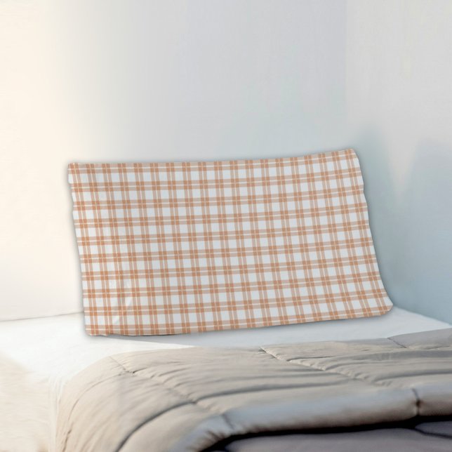 Funda De Cojín Light Brown Plaid Pattern Pillowcase (Subido por el creador)