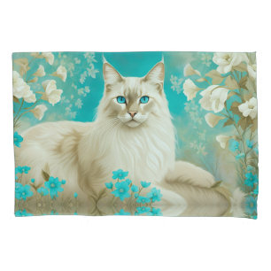 Funda De Cojín Lilac Lynx Point Arte Retrato Siamés