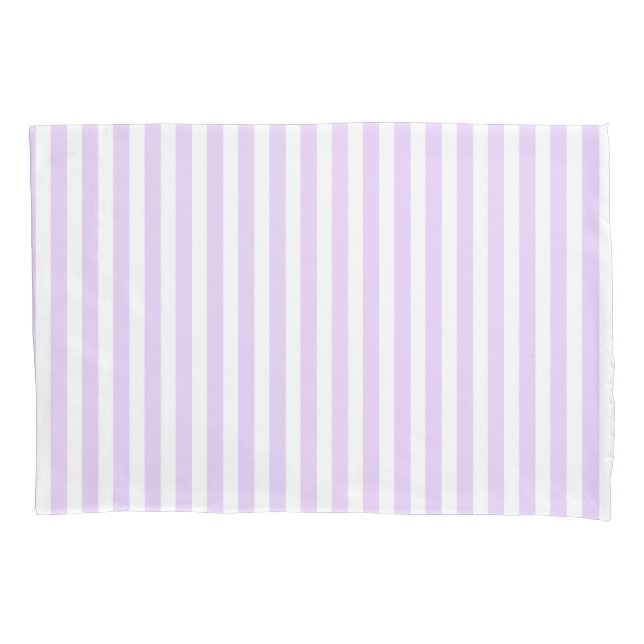 Funda De Cojín Lilac purple and white candy stripes (Anverso)