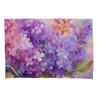 Funda De Cojín Lilas en Acuarela