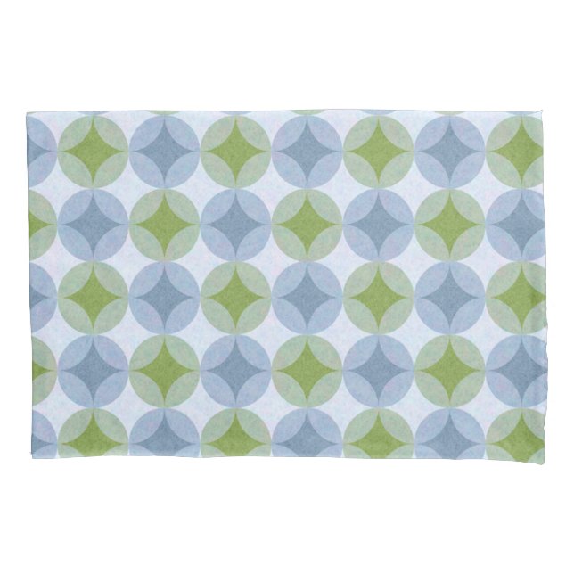 Funda De Cojín Lily Pads (Estrellas azules y verdes) (Anverso)