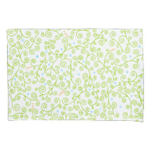 Lime Green Curlicue Vines | Patrón caprichoso