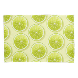 Funda De Cojín Lime Slices en amarillo claro