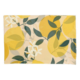 Funda De Cojín Limón Vintage: Textura de fruta sin foco.