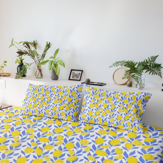 Funda De Cojín Limonés Azul Mediterráneo (Subido por el creador)