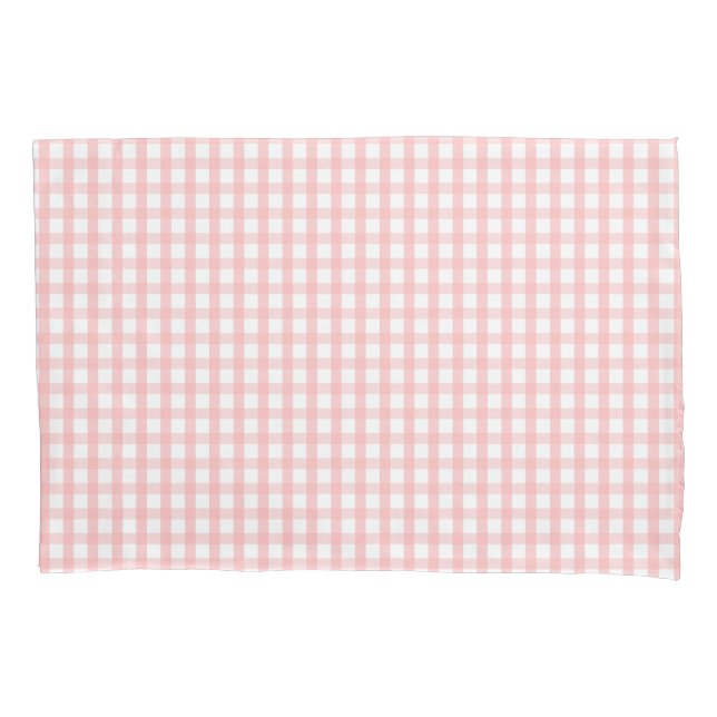 Funda De Cojín Lindo patrón de cuadros rosa retro (Anverso)