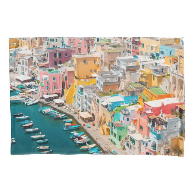 Funda De Cojín Línea costera | Nápoles Italia (Anverso)