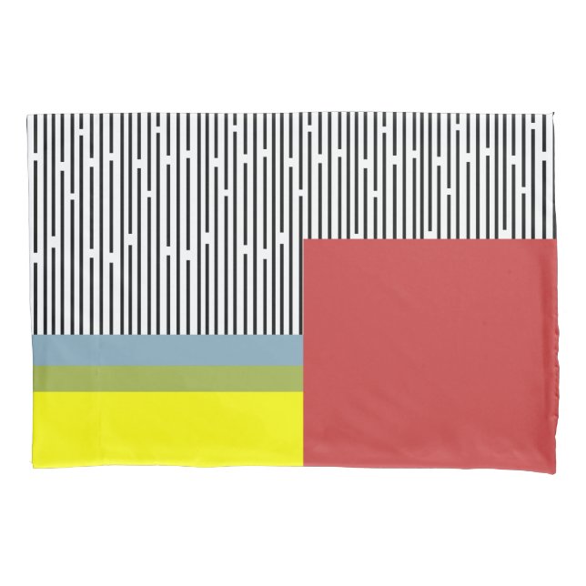 Funda De Cojín Líneas abstractas y Rectángulos (Anverso)