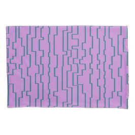 Funda De Cojín Líneas de circuito verde azulado