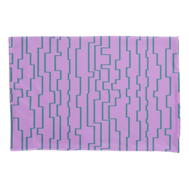 Funda De Cojín Líneas de circuito verde azulado (Anverso)