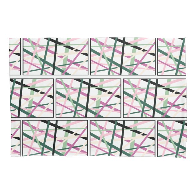 Funda De Cojín Líneas de primavera (Anverso)