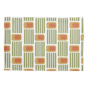 Funda De Cojín Líneas verdes y cajas