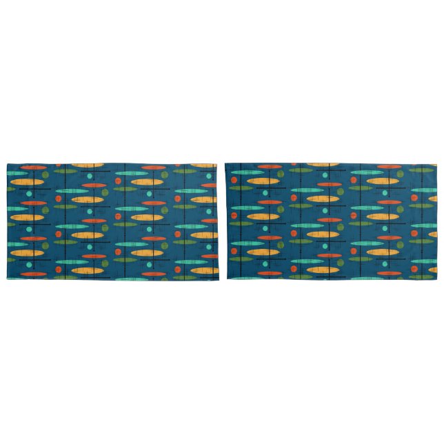 Funda De Cojín Líneas y óvalos retro (Reverso-Set)