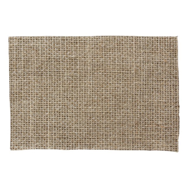 Funda De Cojín Lino crudo: Tela texturada natural. (Anverso)