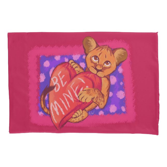 Funda De Cojín Lion Cub Valentine (Anverso)