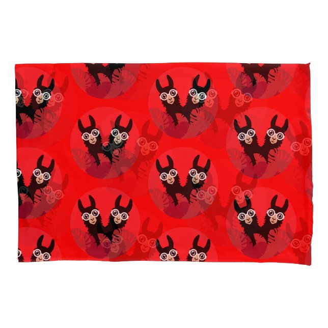 Funda De Cojín Llama Alpaca Twins (Anverso-izquierdo)