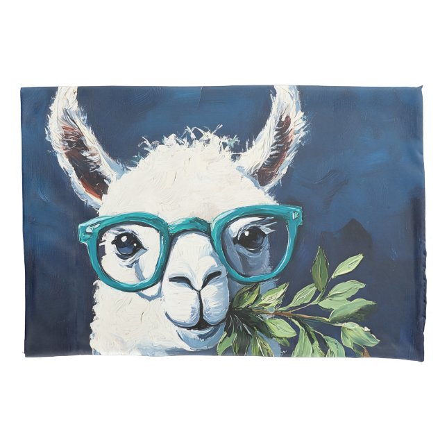 Funda De Cojín Llama Chic Inteligente (Anverso)