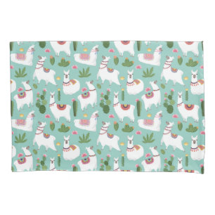Funda De Cojín Llamas lindas en modelo verde azulado
