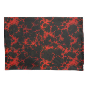 Funda De Cojín Llamas rojas y negras manchadas vibrantes
