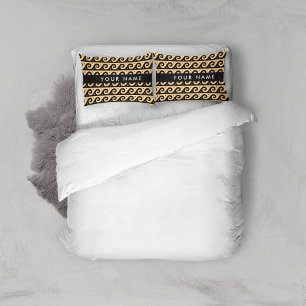 Funda De Cojín Llave de malandrina griega, llave de ola, marrón,
