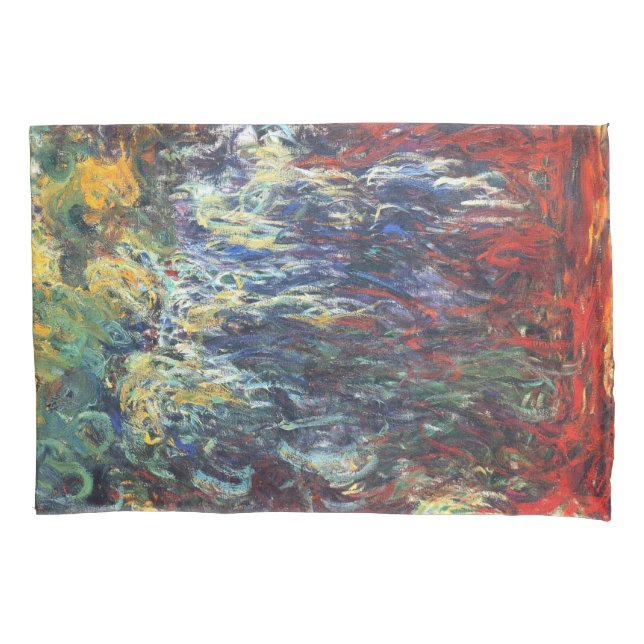 Funda De Cojín Llorando en Giverny (por Claude Monet) (Anverso-izquierdo)