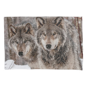 Funda De Cojín Lobo gris oriental