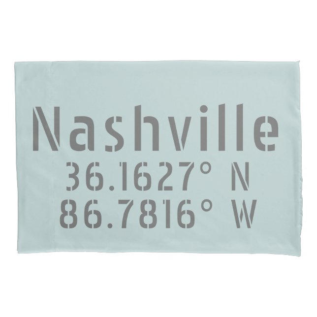 Funda De Cojín Longitud de Nashville TN Latitude (Anverso)