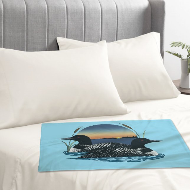 Funda De Cojín Loon Couple Sunset Blue (Subido por el creador)