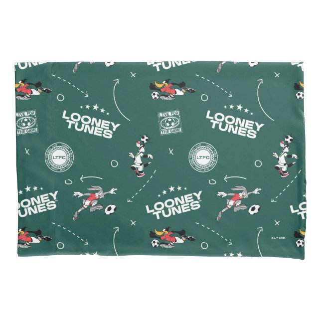 Funda De Cojín LOONEY TUNES™ Soccer Playbook Pattern (Anverso)