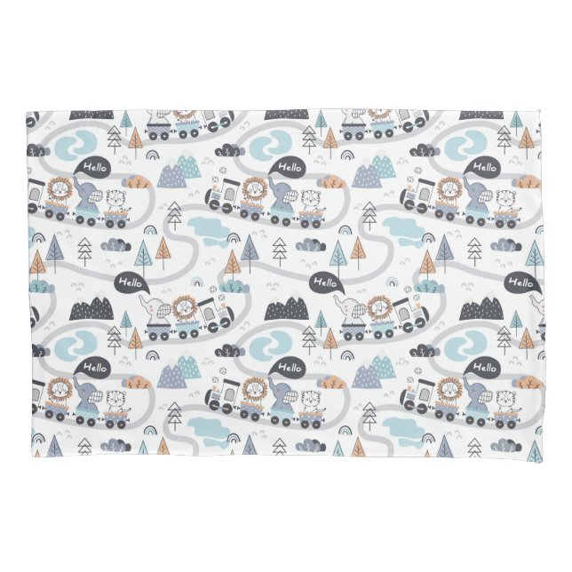 Funda De Cojín Los animales de la jungla entrenan al bebé niño pe (Anverso)