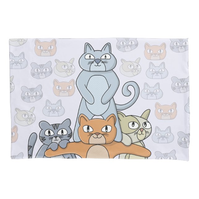 Funda De Cojín Los asombrosos gatos (Anverso)