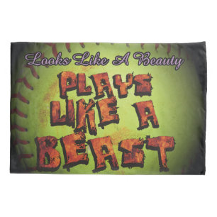 Funda De Cojín Los juegos tienen gusto de un softball de