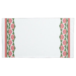 Funda De Cojín Los lirios de agua rosada bordean de blanco a Pers
