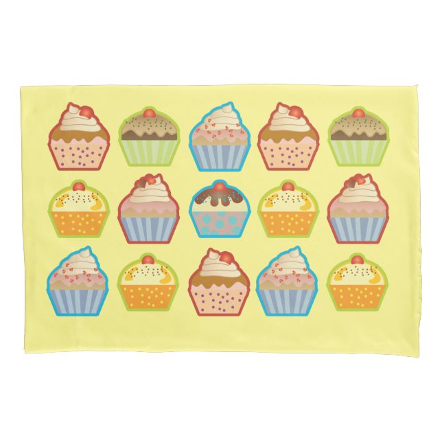 Funda De Cojín Lotsa Cupcakes Cupcakes Children Blanc (Anverso)