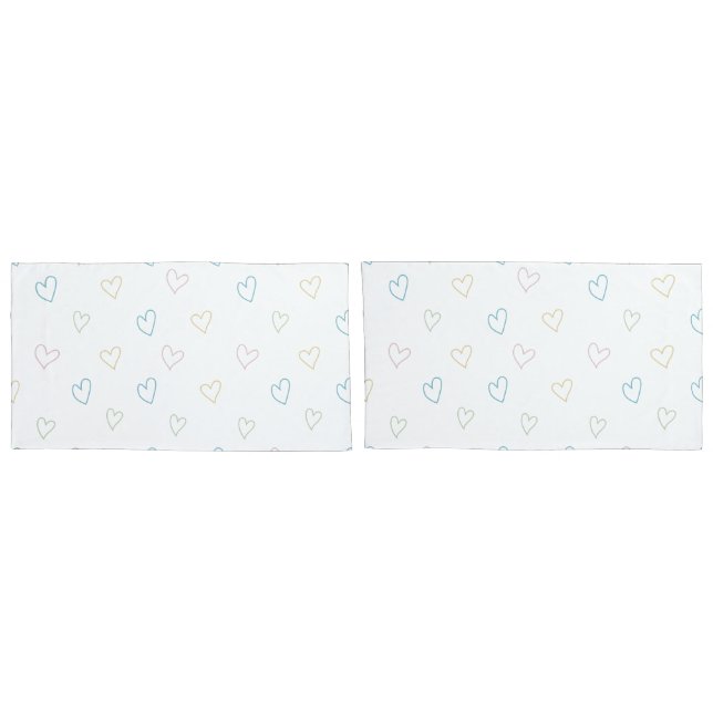 Funda De Cojín Lovely hearts pattern - Shower Curtain - Large (Reverso-Set)