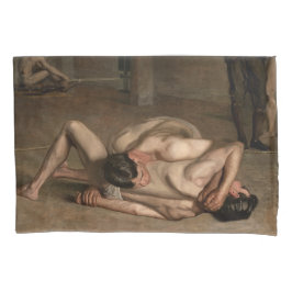 Funda De Cojín Luchadores (de Thomas Eakins)