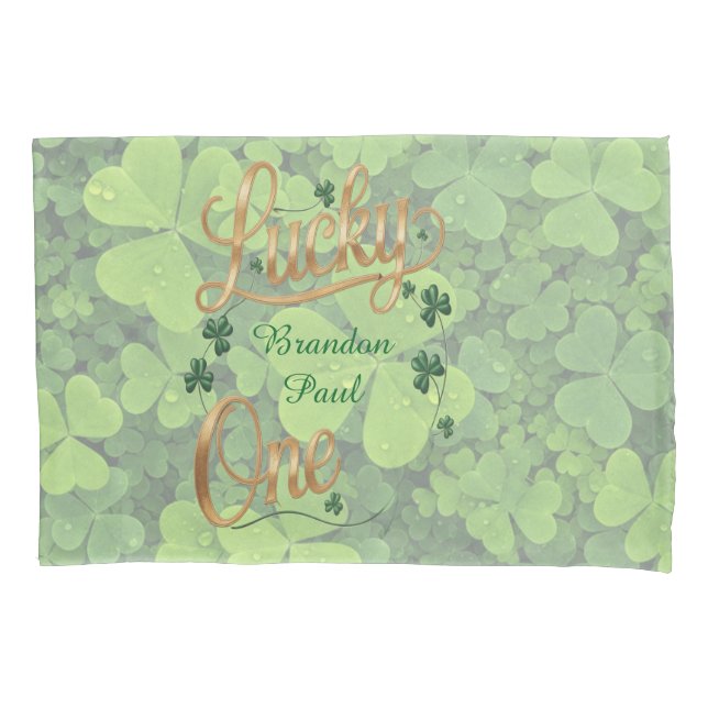 Funda De Cojín Lucky One 1st. Birthday Party Gift (Anverso)