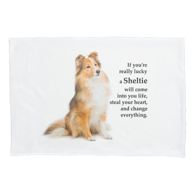 Funda De Cojín Lucky Sheltie (Anverso)