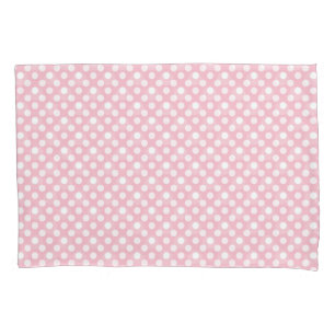 Funda De Cojín Lugar de lunares rosados suaves y bonitos