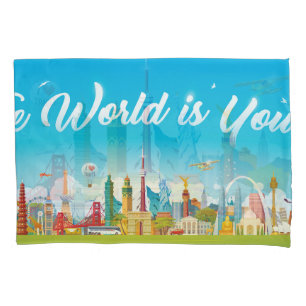 Funda De Cojín Lugares de interés mundial: Viaje Viejo Viejo